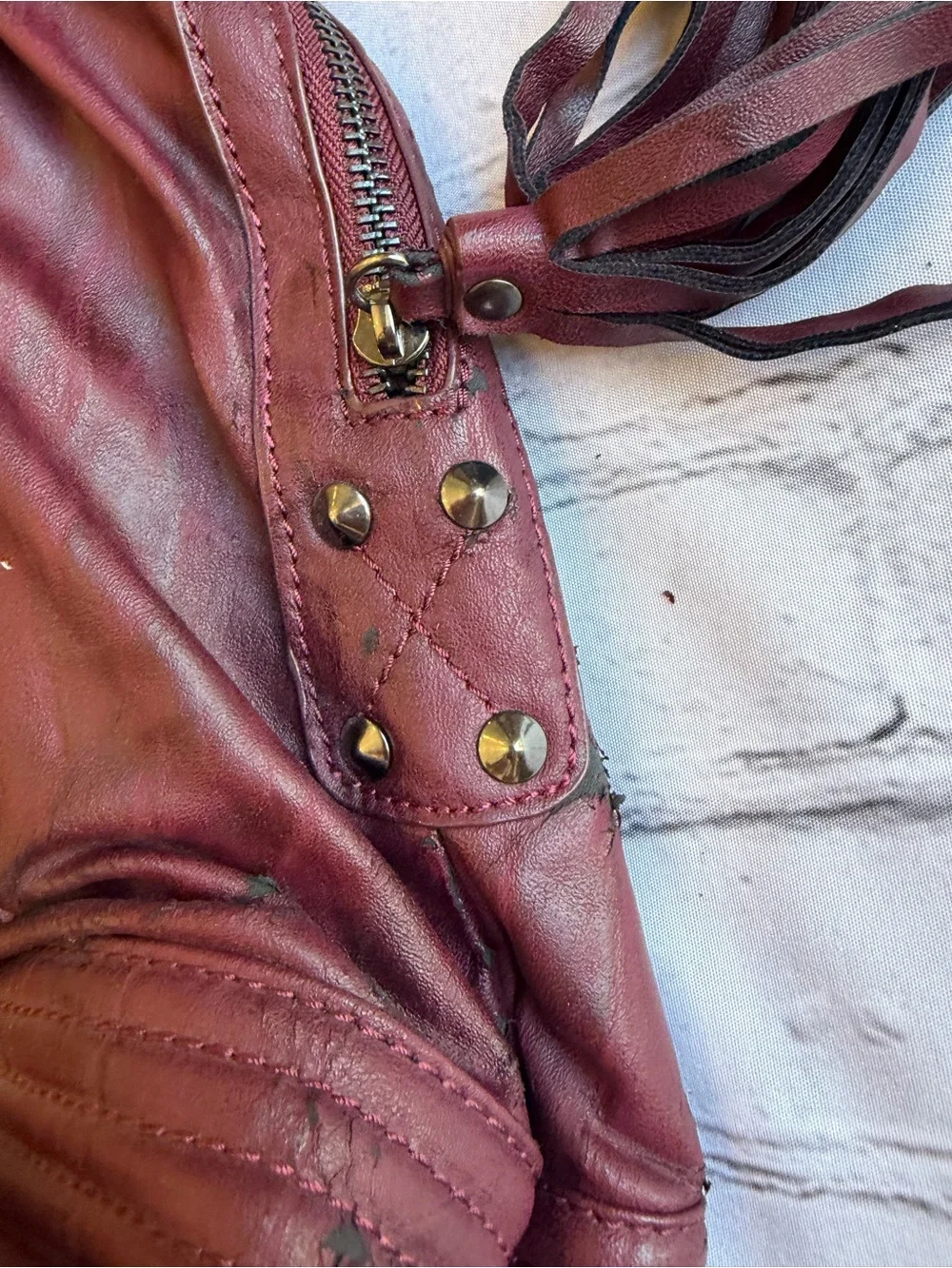 Y2K Affliction Edgy Studded Handbag Purse Tote Steampunk Metal Bag Emo Goth Rock